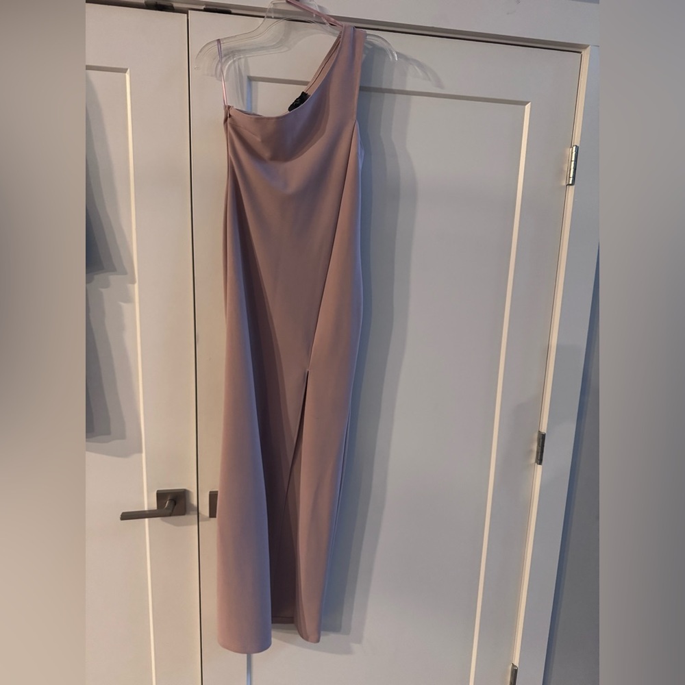 AX Armani Exchange Elegant One-Shoulder Pink Dress